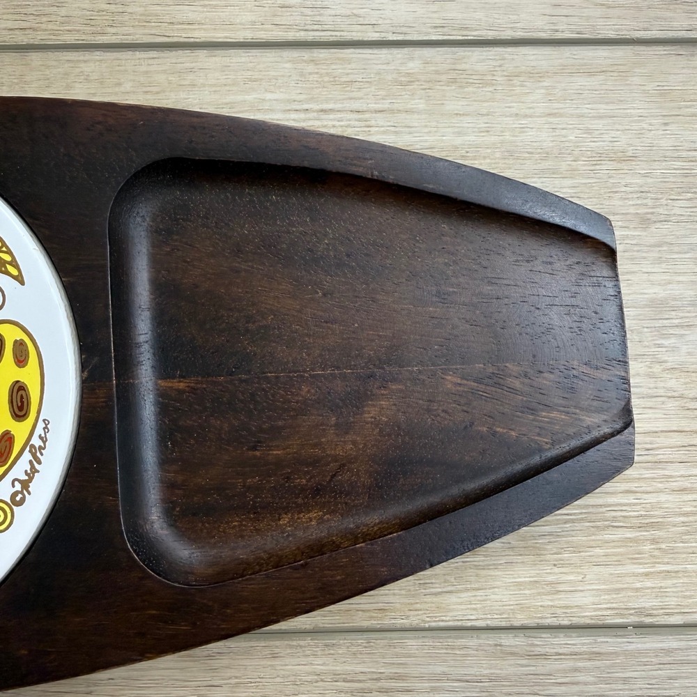 Fred Press Wood Serving Tray Cheese Board Apple Pear Retro Mid Century MCM - Picture 4 of 11